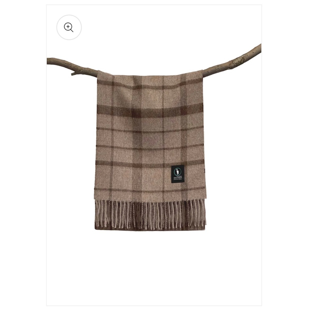 New Dalcielo Baby‎ Alpaca Check Scarf Eco Friendly Rose Grey Brown